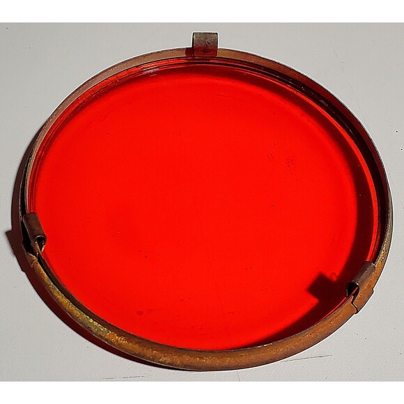 VTG LENS LOT Traffic Light Stop Signal 5" Glass Round 3 Red 1 Green 4 Piece Trim - Picture 5 of 16